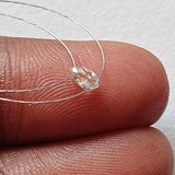 4.1x2.4mm Clear White Faceted Diamond Tear Drop Double Drill, Clear Briolette Bead, 0.16Ct Diamond Drop For Jewelry - PPKJ184