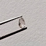 4.1x2.4mm Clear White Faceted Diamond Tear Drop Double Drill, Clear Briolette Bead, 0.16Ct Diamond Drop For Jewelry - PPKJ184
