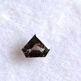 Natural Brown Shield Shaped Diamond, 0.13 Ct Flat Back Faceted Brown 3.5x4.4mm Rose Cut Diamond for Wedding Rings / Pendant - PDD925