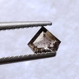 Natural Brown Shield Shaped Diamond, 0.13 Ct Flat Back Faceted Brown 3.5x4.4mm Rose Cut Diamond for Wedding Rings / Pendant - PDD925