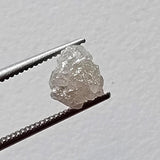 Conflict Free 7.2x6mm White Grey Diamond, 1.64 Cts Loose Huge Uncut Natural Raw Rough White Grey Diamond for Jewelry - PDD941