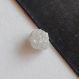 Conflict Free 7.2x6mm White Grey Diamond, 1.64 Cts Loose Huge Uncut Natural Raw Rough White Grey Diamond for Jewelry - PDD941