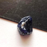 14x11.2mm Blue Sapphire Rough Slice, Loose Raw Blue Sapphire Slice Gemstone for Pendant / Jewelry, 1 Pc - PDG364
