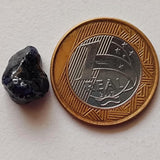 14x11.2mm Blue Sapphire Rough Slice, Loose Raw Blue Sapphire Slice Gemstone for Pendant / Jewelry, 1 Pc - PDG364