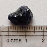 14x11.2mm Blue Sapphire Rough Slice, Loose Raw Blue Sapphire Slice Gemstone for Pendant / Jewelry, 1 Pc - PDG364