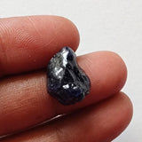 14x11.2mm Blue Sapphire Rough Slice, Loose Raw Blue Sapphire Slice Gemstone for Pendant / Jewelry, 1 Pc - PDG364