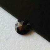 4.1mm Black Rose Cut Diamond, 0.26Cts Rare Loose Natural Faceted Black Rose Cut Diamond Cabochon for Ring - PDD944