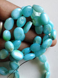 12-14mm Blue Opal Oval Nuggets, 35 Pieces Blue Opal Plain Oval Beads For Jewelry - BOON1