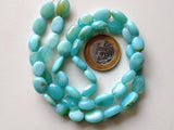 12-14mm Blue Opal Oval Nuggets, 35 Pieces Blue Opal Plain Oval Beads For Jewelry - BOON1