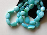 12-14mm Blue Opal Oval Nuggets, 35 Pieces Blue Opal Plain Oval Beads For Jewelry - BOON1