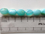 12-14mm Blue Opal Oval Nuggets, 35 Pieces Blue Opal Plain Oval Beads For Jewelry - BOON1