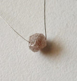 4.6x5.2mm Pink Rough Diamond, 1Pc Loose Natural Pink Uncut Raw Drilled Diamonds For Jewelry - PDD951