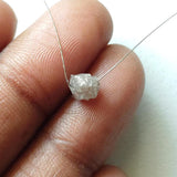 4.6x5.2mm Pink Rough Diamond, 1Pc Loose Natural Pink Uncut Raw Drilled Diamonds For Jewelry - PDD951