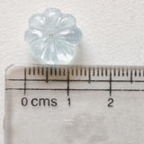 12.8mm Aquamarine Melon Beads, Natural 1 Pc Huge Aquamarine Carved Melon Beads For Jewelry / Necklace - PPH49