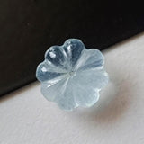 12.8mm Aquamarine Melon Beads, Natural 1 Pc Huge Aquamarine Carved Melon Beads For Jewelry / Necklace - PPH49