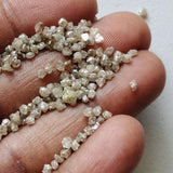 1-2mm Raw Light Champagne Rough Diamonds, Loose Light Brown Uncut Rough Diamond for Ring / Jewelry - PPKJ199