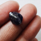 12.1x9.5mm Blue Sapphire Rough Slice, Loose Raw Blue Sapphire Slice Gemstone for Pendant / Jewelry, 1 Pc - PDG367