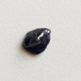 12.1x9.5mm Blue Sapphire Rough Slice, Loose Raw Blue Sapphire Slice Gemstone for Pendant / Jewelry, 1 Pc - PDG367