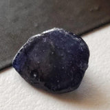 12.1x9.5mm Blue Sapphire Rough Slice, Loose Raw Blue Sapphire Slice Gemstone for Pendant / Jewelry, 1 Pc - PDG367