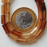 8-10mm Hessonite Garnet Faceted Tube Beads, Natural Garnet Tubes, Hessonite For Jewelry 10 Pcs - PAG33