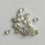 Conflict Free Beautiful Clear Diamond Rough, 1.5-2mm Clear White Loose Diamond Crystal for Jewelry - PDD952