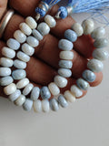 7-8.5mm Blue Opal Faceted Rondelle Beads, Faceted 22 Pieces Blue Opal Beads For Jewelry - PAG34