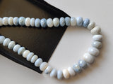 7-8.5mm Blue Opal Faceted Rondelle Beads, Faceted 22 Pieces Blue Opal Beads For Jewelry - PAG34