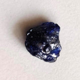 14x12.5mm Blue Sapphire Rough Slice, Loose Raw Blue Sapphire Slice Gemstone for Pendant / Jewelry, 1 Pc - PDG365