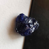 14x12.5mm Blue Sapphire Rough Slice, Loose Raw Blue Sapphire Slice Gemstone for Pendant / Jewelry, 1 Pc - PDG365