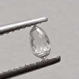 0.13Ct Faceted Diamond Teardrop, Double Drilled Briolette Bead (3.6x2.3mm )