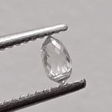 Conflict Free 3.7x1.8mm Clear White Diamond Drop, 0.13Ct Faceted Clear Diamond Tear Drop Double Drill  For Jewelry, Briolette Bead - PPKJ188