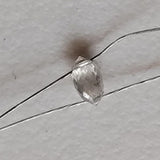 Conflict Free 3.7x1.8mm Clear White Diamond Drop, 0.13Ct Faceted Clear Diamond Tear Drop Double Drill  For Jewelry, Briolette Bead - PPKJ188