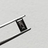 Conflict Free 4.6x2.8mm Clear Black Salt And Pepper Baguette Diamond Loose, 0.33 Cts Huge Natural Faceted Diamond Baguette For Ring - PPKJ190