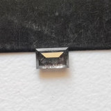 Conflict Free 4.6x2.8mm Clear Black Salt And Pepper Baguette Diamond Loose, 0.33 Cts Huge Natural Faceted Diamond Baguette For Ring - PPKJ190