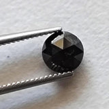 4.8mm Black Rose Cut Diamond, 0.45Cts Rare Loose Faceted Natural Black Rose Cut Diamond Cabochon for Ring - PDD949