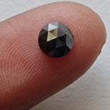 Conflict Free 5.2mm Black Rose Cut Diamond, 0.5Cts Rare Loose Natural Faceted Black Rose Cut Diamond Cabochon for Ring - PDD932