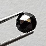 Conflict Free 5.2mm Black Rose Cut Diamond, 0.5Cts Rare Loose Natural Faceted Black Rose Cut Diamond Cabochon for Ring - PDD932