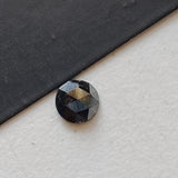 Conflict Free 5.2mm Black Rose Cut Diamond, 0.5Cts Rare Loose Natural Faceted Black Rose Cut Diamond Cabochon for Ring - PDD932