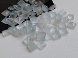 5-6mm Matched Pairs Aquamarine Cabochon, Loose Milky Aquamarine Faceted Princess Cut Stones (2 Pcs To 10 Pcs) - PSG400