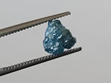 Conflict Free 6.7x6.2mm Blue Raw Diamond, 1.28 Cts Huge Blue Rough Flat Uncut Diamond, Perfect for Bezel - PPKJ193