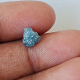 Conflict Free 6.7x6.2mm Blue Raw Diamond, 1.28 Cts Huge Blue Rough Flat Uncut Diamond, Perfect for Bezel - PPKJ193