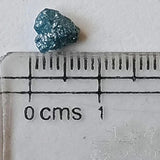 Conflict Free 6.7x6.2mm Blue Raw Diamond, 1.28 Cts Huge Blue Rough Flat Uncut Diamond, Perfect for Bezel - PPKJ193