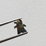 Conflict Free 6.2mm Rare Blue Penguin Cut Polished Diamond Slice, Loose Fancy Penguin Diamond For Pendant / Ring / Earrings / Jewelry For Her - PDD934