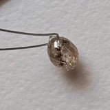 Conflict Free Champagne Diamond Drop, 0.29 Cts Rare Champagne Diamond Briolette Faceted Bead TearDrop for Pendant , 4.3x2.8mm - PPKJ194