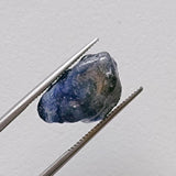 14.6x9mm Blue Sapphire Rough Slice, Raw , Loose Raw Blue Sapphire Slice Gemstone for Pendant / Jewelry, 1 Pc - PDG366