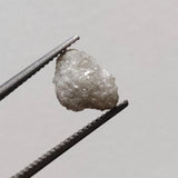 Conflict Free 8.3x6mm White Grey Rough Diamond, 1.5 Cts White Raw Loose Uncut Huge Diamond For Jewelry - PDD940