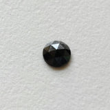 4.3mm Black Rose Cut Diamond, 0.23Cts Rare Loose Natural Faceted Black Rose Cut Diamond Cabochon for Ring - PDD946