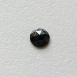 4.6mm Black Rose Cut Diamond, 0.3Cts Rare Loose Natural Faceted Black Rose Cut Diamond Cabochon for Ring - PDD942