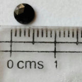 4.1mm Black Rose Cut Diamond, 0.26Cts Rare Loose Natural Faceted Black Rose Cut Diamond Cabochon for Ring - PDD944
