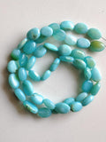 12-14mm Blue Opal Oval Nuggets, 35 Pieces Blue Opal Plain Oval Beads For Jewelry - BOON1